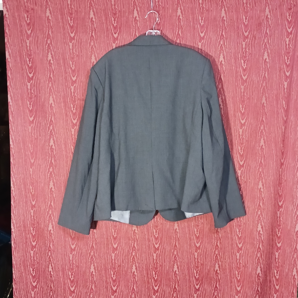 Calvin Klein Solid Gray 2 Button Long Sleeve Blaz… - image 2